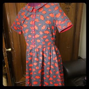 👗fit and flare 💋 dress black and white polka dot